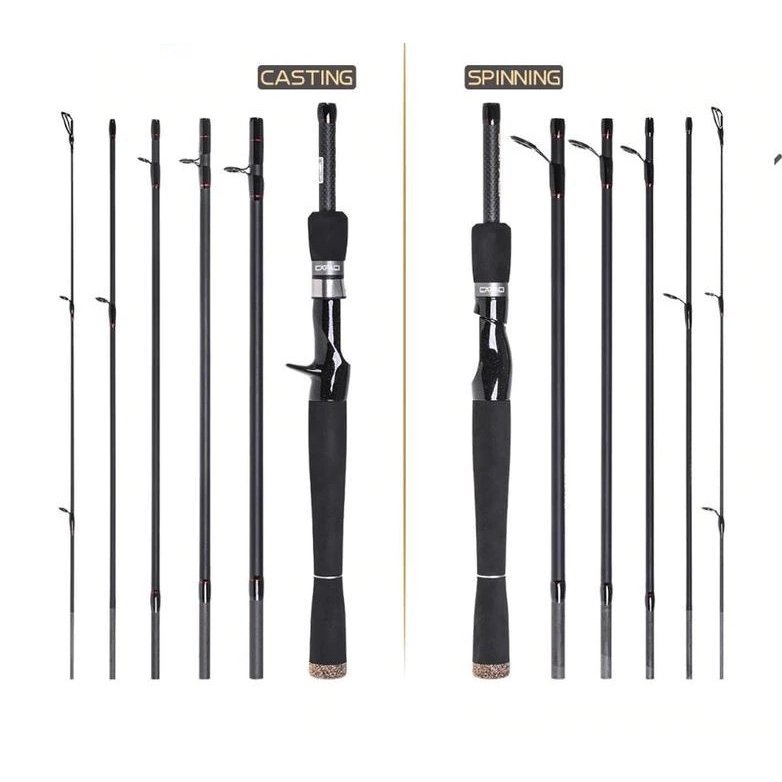 釣り 道具 | 6ピーストラベルロッド スピニング・ベイト兼用 ソフトケース付き