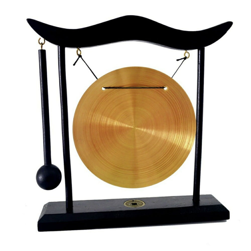 風水 インテリア | ミニサイズ風水銅鑼 置物 - 龍神開運デザイン