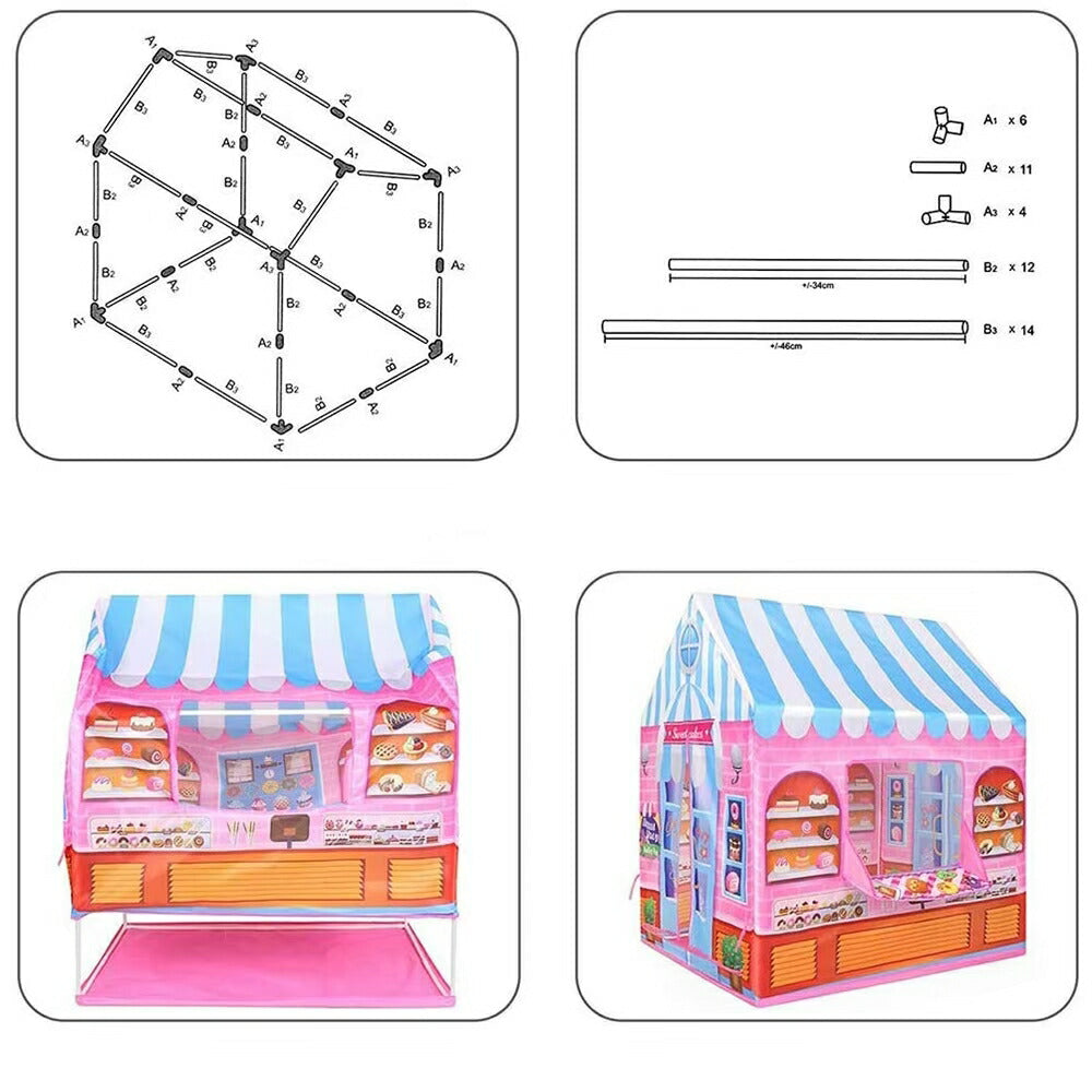赤ちゃん用品 | キッズ用インディアンテント - お菓子屋さんごっこセット
