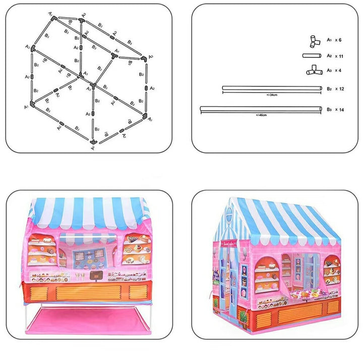 赤ちゃん用品 | キッズ用インディアンテント - お菓子屋さんごっこセット