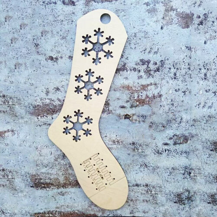 アウトドア用品 その他 | 木製調節可能ソックブロッカー 雪の結晶デザイン 手作り靴下用