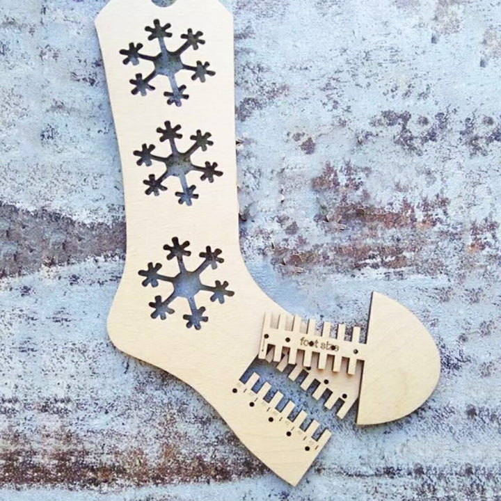 アウトドア用品 その他 | 木製調節可能ソックブロッカー 雪の結晶デザイン 手作り靴下用