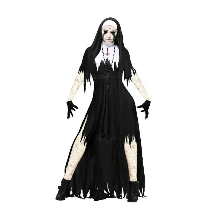 仮装 | ハロウィン修道女コスプレセット - ゴシック風レディース衣装