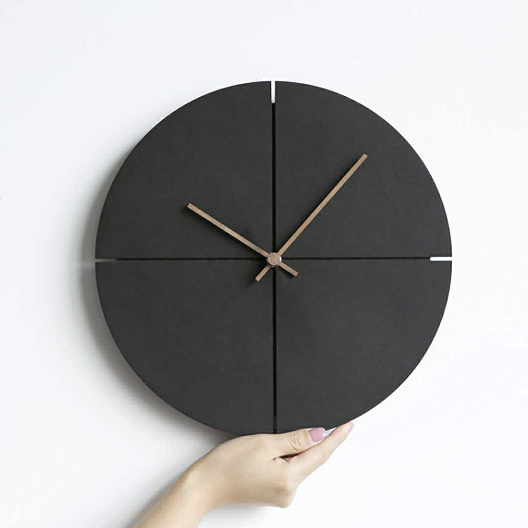 壁掛け時計 | シンプルモダン壁掛け時計 クロスデザイン ブラック