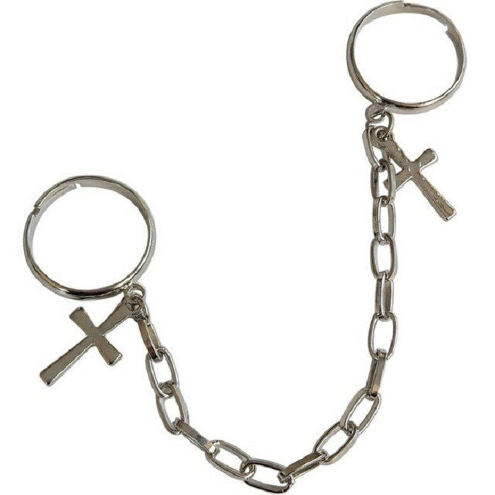 リング | ユニセックス・クロスチェーンリング | ステンレス製フリーサイズ