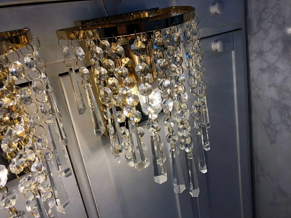 インテリア照明 | クリスタルガラス製ミニシャンデリア2個セット