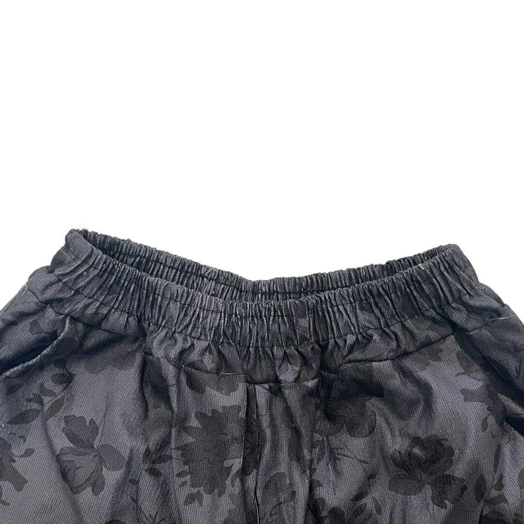 ボトムス 女性 | 花柄ワイドパンツ Lサイズ（ブラック/ブラウン）