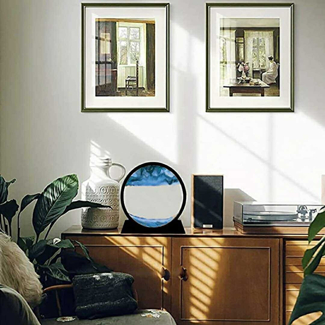 インテリア オブジェ | オレンジorブルー サンドピクチャー 置物 - モダン北欧デザイン