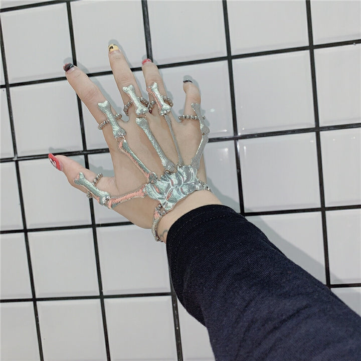 ブレスレット | スカルアーマーリング 5本指 ユニセックス