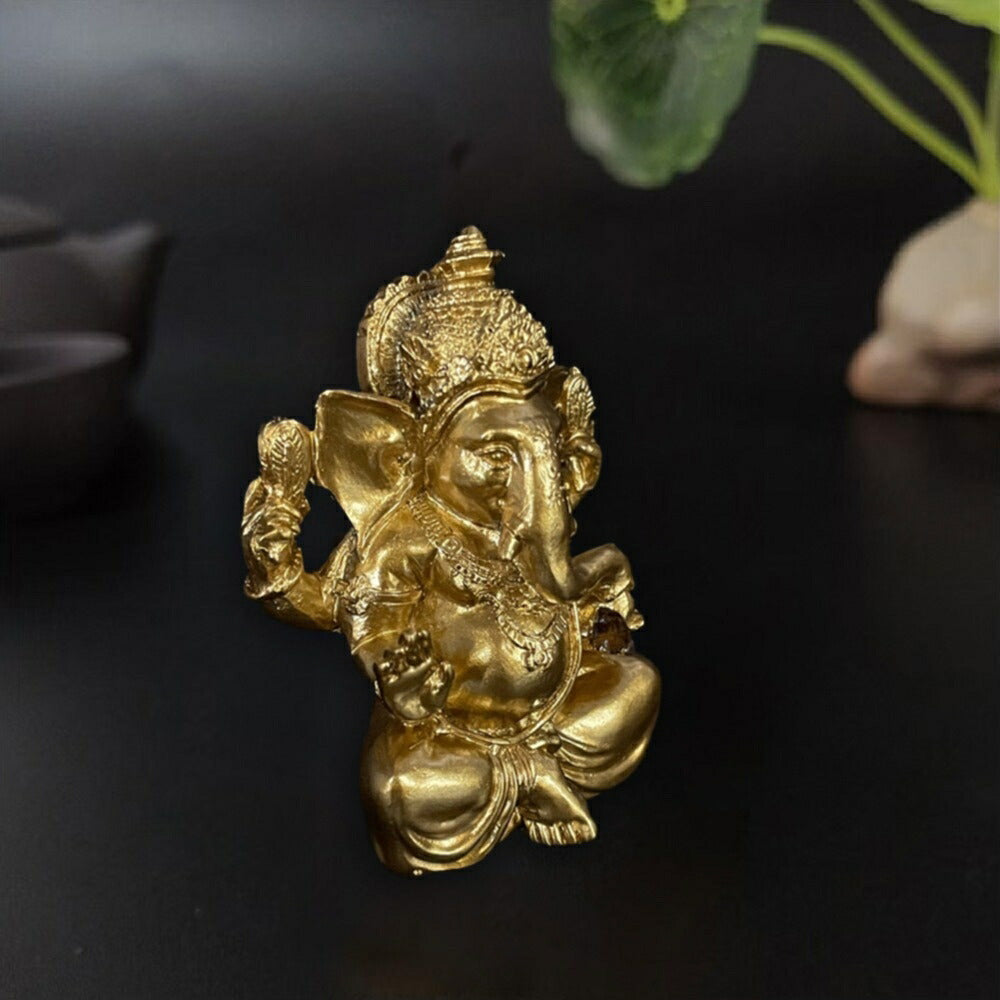 風水 インテリア | ゴールドガネーシャ置物 - 開運・厄除け・金運