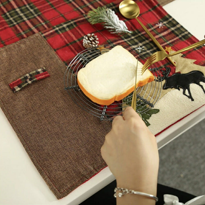 イベントグッズ | クリスマス テーブルランチョンマット サンタ＆トナカイデザイン