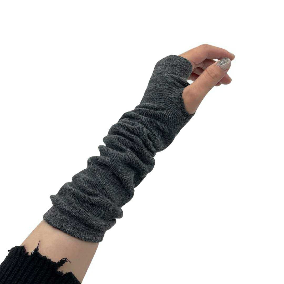 小物 その他 | グレー親指出しアームウォーマー | 防寒・UVカット・吸水速乾