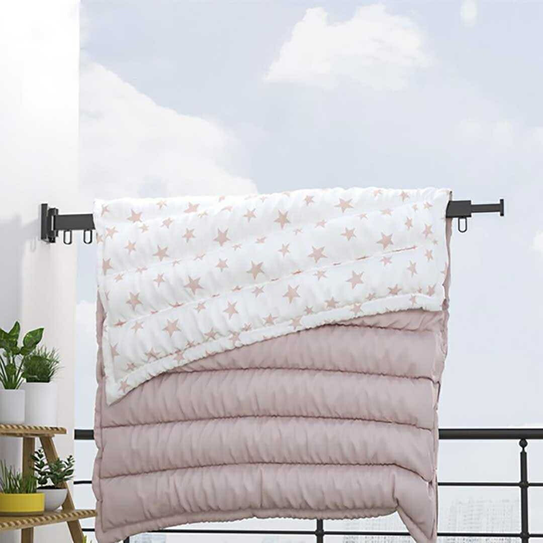 インテリアインテリア雑貨 その他 | 壁付け折りたたみ式ハンガー ブラック - 衣類・バスタオル用