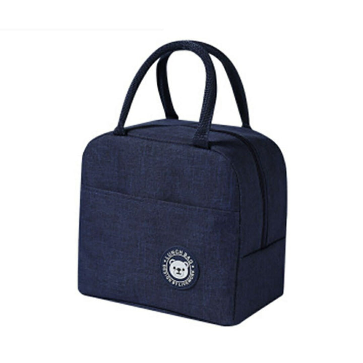 アウトドア用品 その他 | クマ柄ランチバッグ 保冷・保温機能付き 大容量ポケット（ブラック/ネイビー）