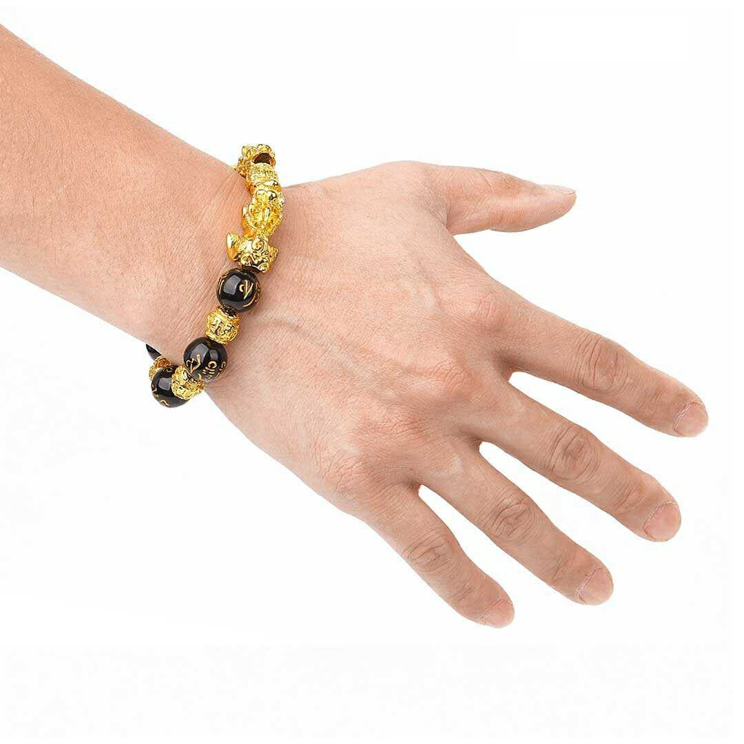 風水 アクセサリー | 金龍梵字ブレスレット メンズ・ユニセックス アクセサリー
