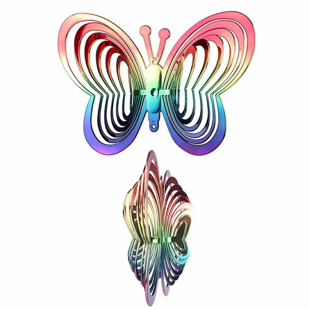 虫よけ 鳥よけ | レインボーバタフライ反射板 5個セット - 鳥害・カラス対策用