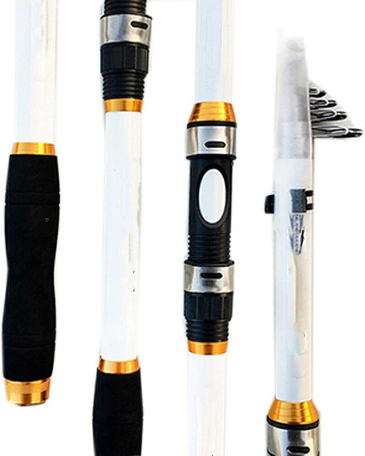 釣り 道具 | 炭素伸縮釣竿360 ホワイト コンパクト海釣りセット
