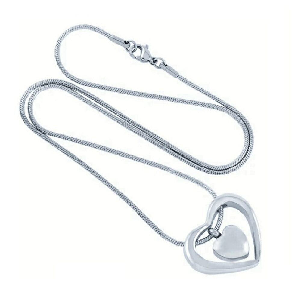 ネックレス | ダブルハート遺骨ネックレス ペット供養用ジュエリー