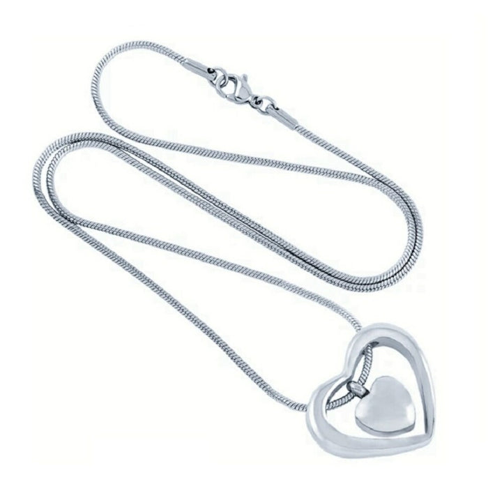 ネックレス | ダブルハート遺骨ネックレス ペット供養用ジュエリー