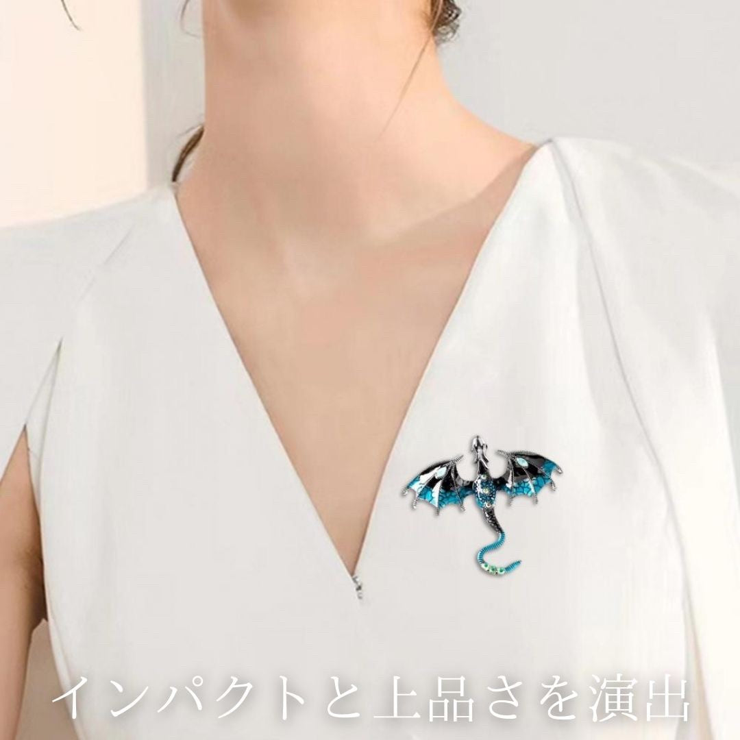 アクセサリー その他 | ドラゴンエナメルブローチ 全6カラー 男女兼用
