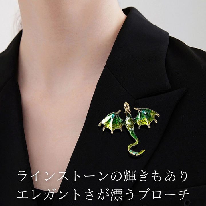 アクセサリー その他 | ドラゴンエナメルブローチ 全6カラー 男女兼用