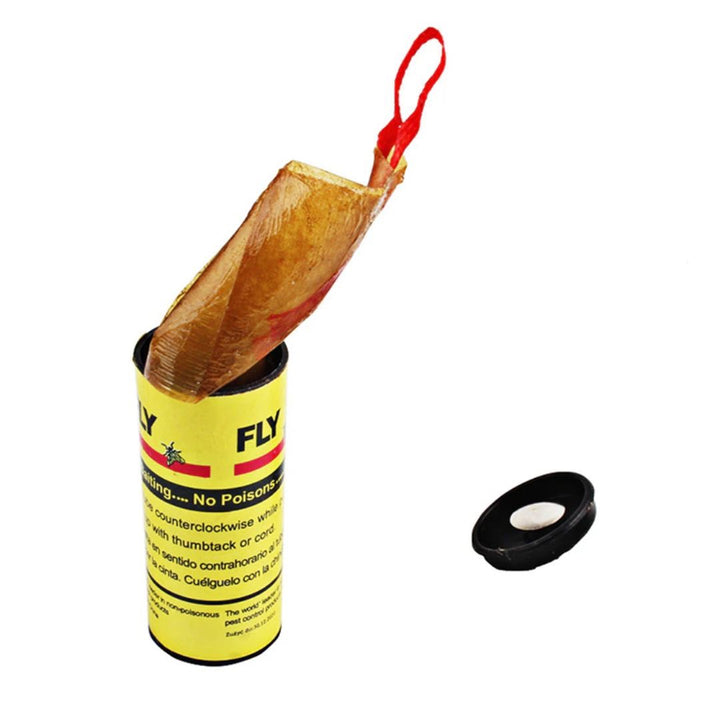 虫よけ 鳥よけ | 強力虫取りロールテープ4個セット - 黄色、室内外対応