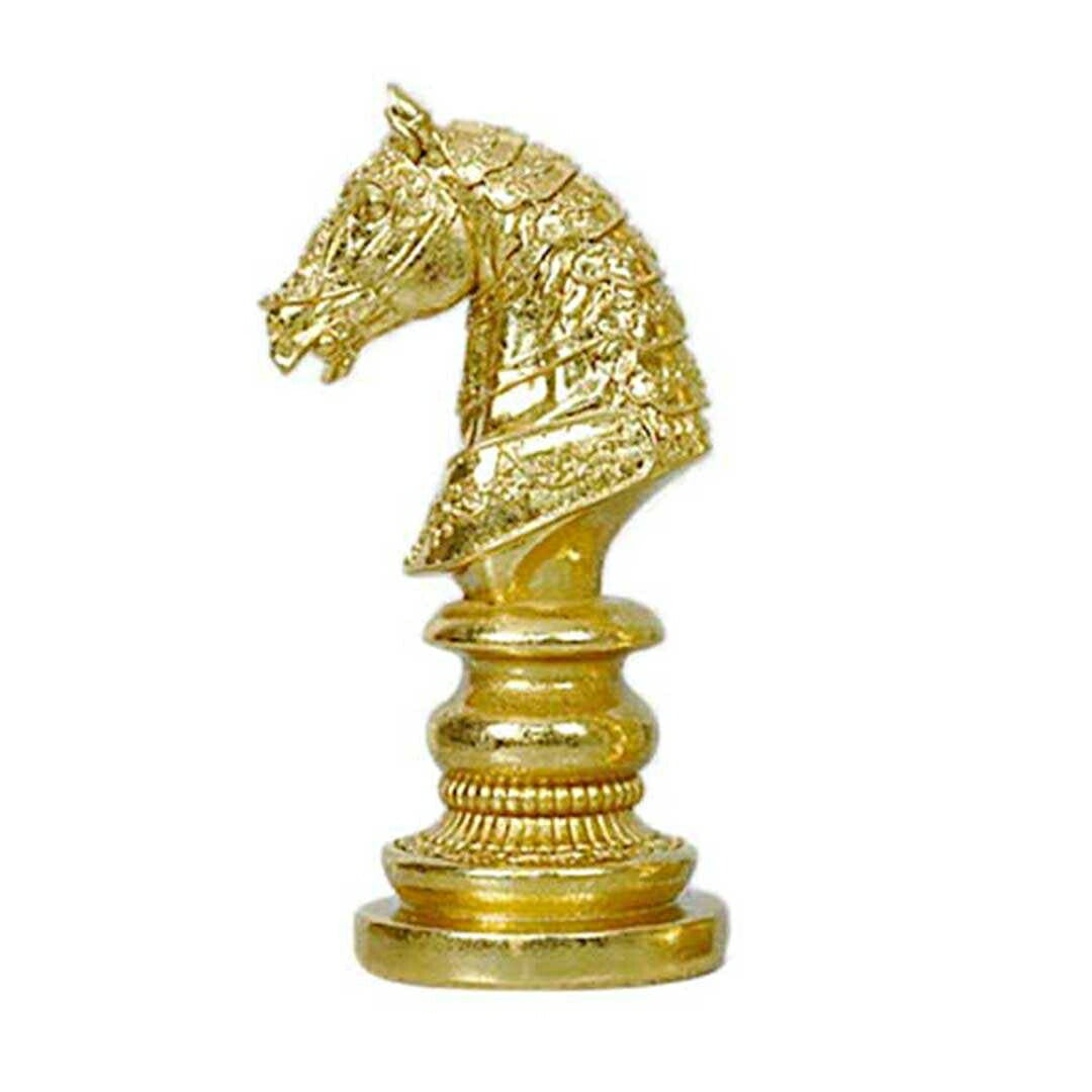 インテリア オブジェ | ナイト・キング・クイーン チェス駒デザイン オブジェ 【アンティーク調仕上げ・微細な塗装ムラ等あり】