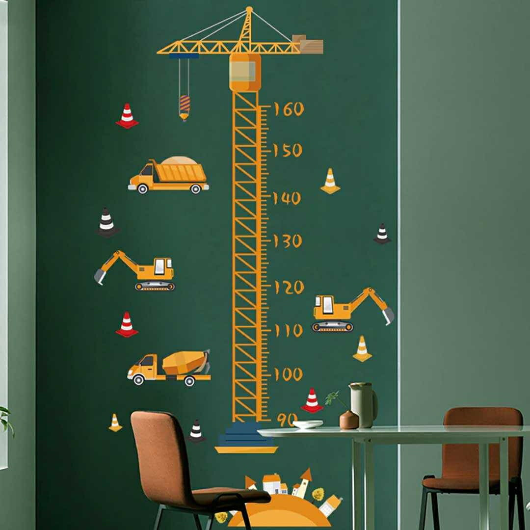 インテリアインテリア雑貨 その他 | 工事現場デザイン身長計ウォールステッカー（90〜160cm対応・剥がせるタイプ）