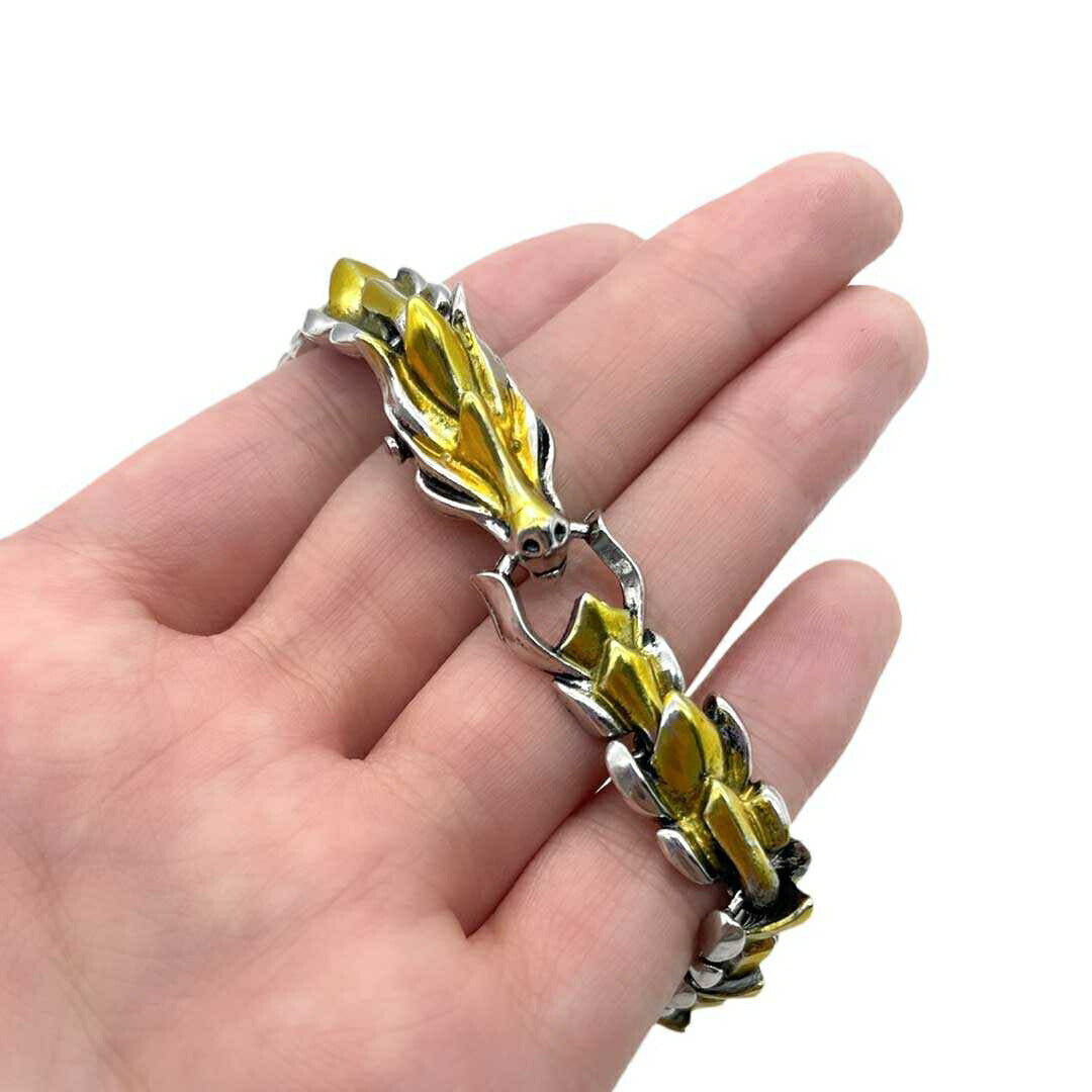 ブレスレット | ドラゴン ゴールドライン ブレスレット - メンズ・ユニセックス ストリートジュエリー