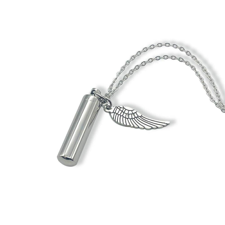 ネックレス | 遺骨カプセルネックレス「天使の羽根」ペット供養用