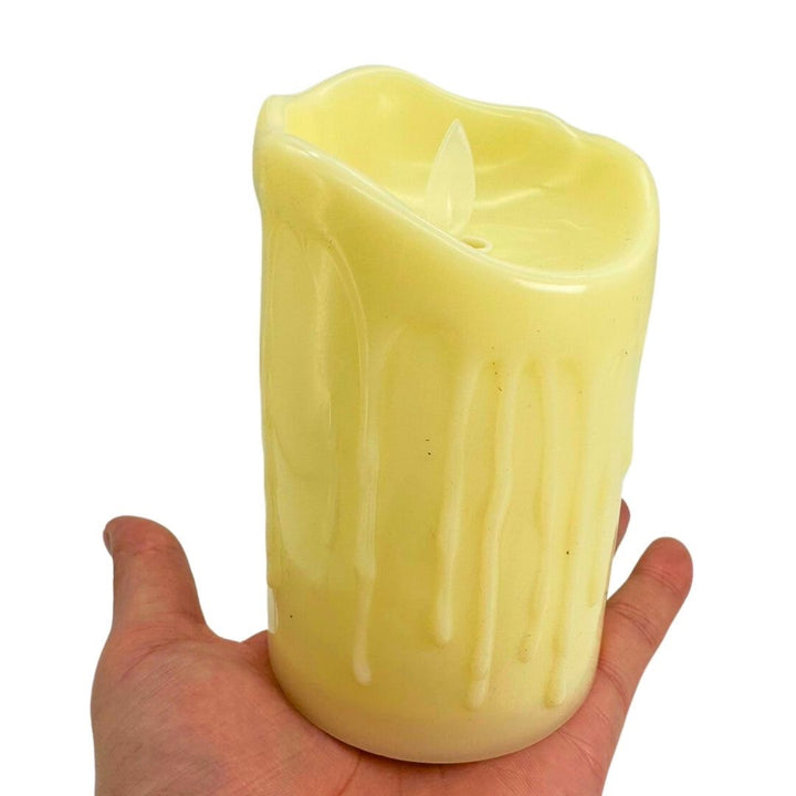 インテリア照明 | LEDキャンドルライト10個セット - リアルな溶けかけデザインでクリスマス・ディナーに最適