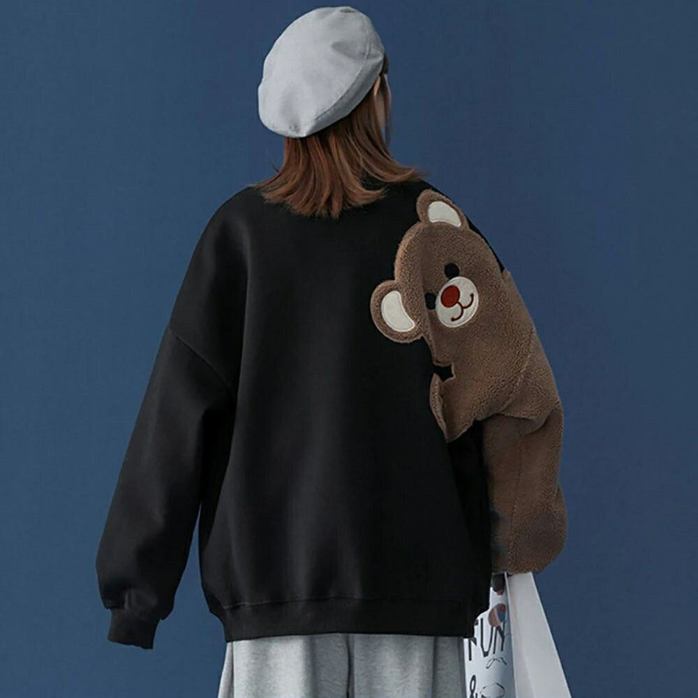 小物 その他 | ブラックテディベアトレーナー 秋冬韓国ファッション