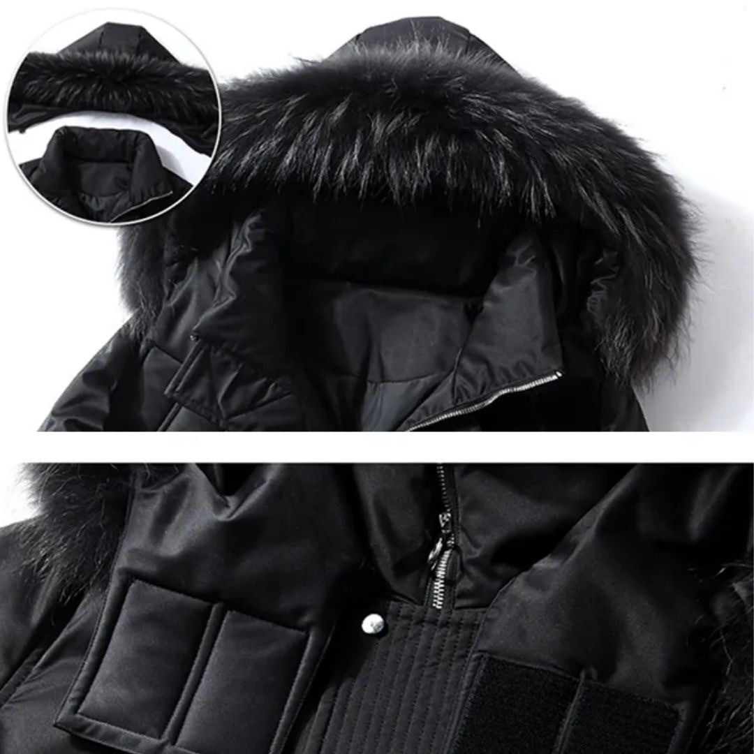 アウタージャケット 男性 | ロンドンスタイル メンズ フード＆ファー付きロングダウンコート【暖かい・シック・3カラー】