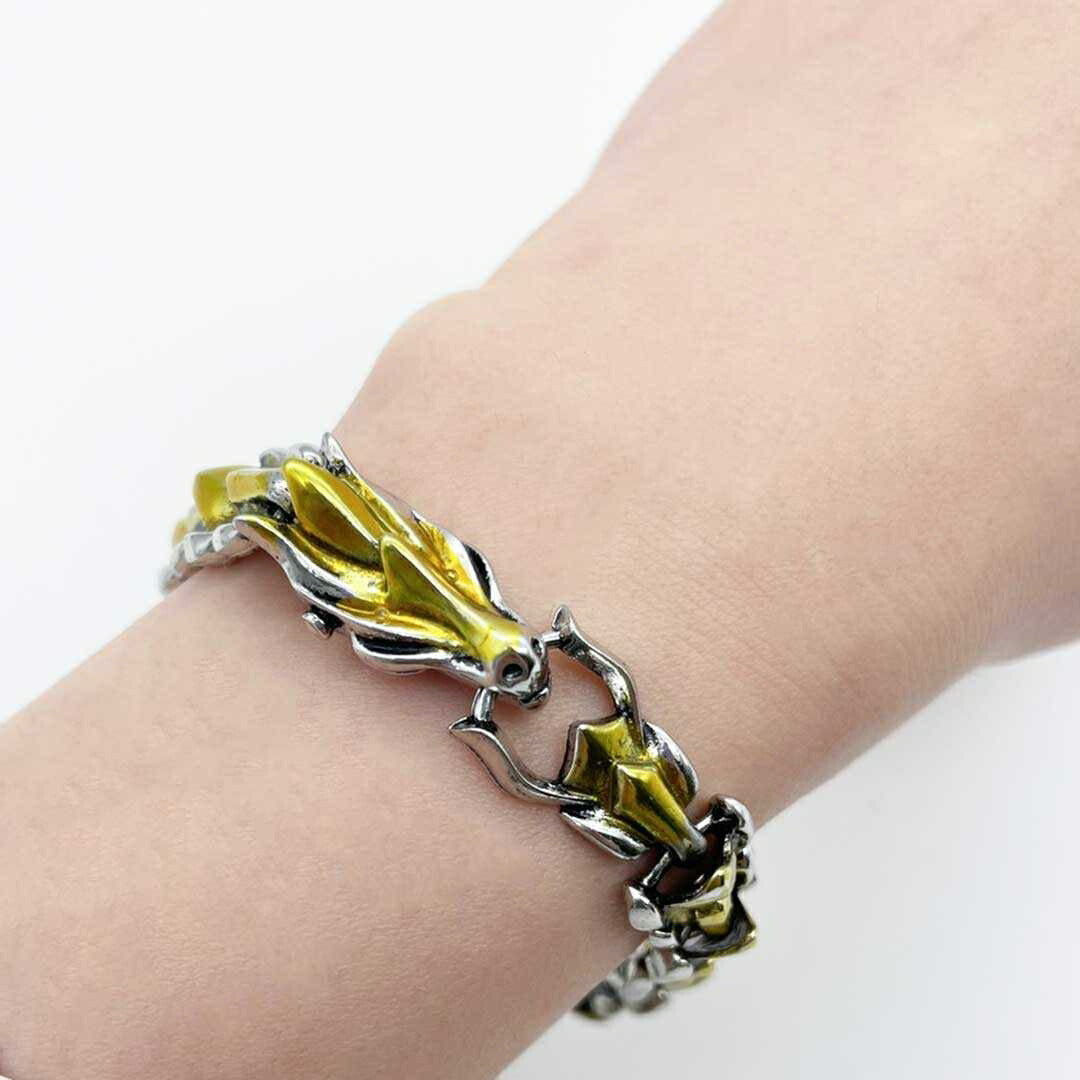 ブレスレット | ドラゴン ゴールドライン ブレスレット - メンズ・ユニセックス ストリートジュエリー