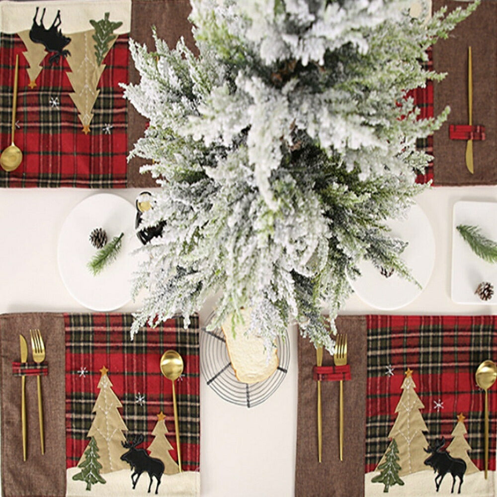イベントグッズ | クリスマス テーブルランチョンマット サンタ＆トナカイデザイン