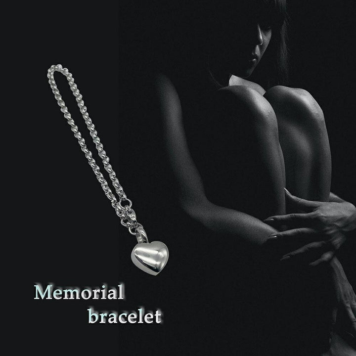 ブレスレット | シルバーハート遺骨カプセルブレスレット【ペット供養・メモリアル】