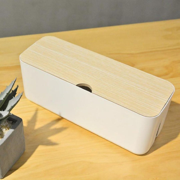 インテリアインテリア雑貨 その他 | 木目調ケーブル収納ボックス - デスク＆TV用