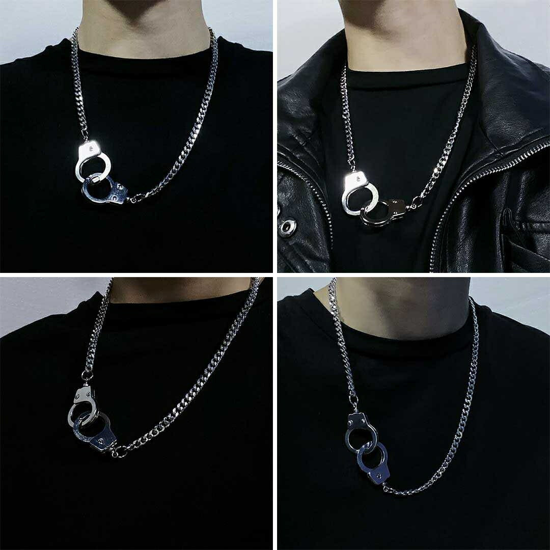 ネックレス | ユニセックス・ハンドカフス風ネックレス【ストリートファッション】