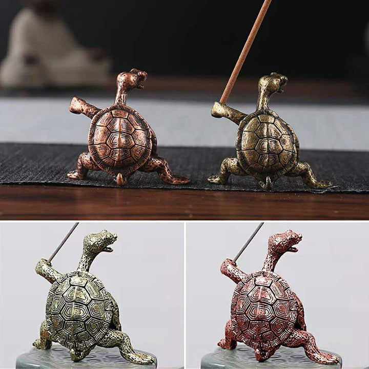 お香 | 荒ぶる亀のお香立て 選べる2カラー ブロンズゴールド