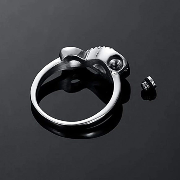 遺骨 アクセサリー | メモリアルインフィニティリング：遺骨・髪の毛収納可能 【※出っ張り加工あり・衣類などの引っかかりにご注意ください】