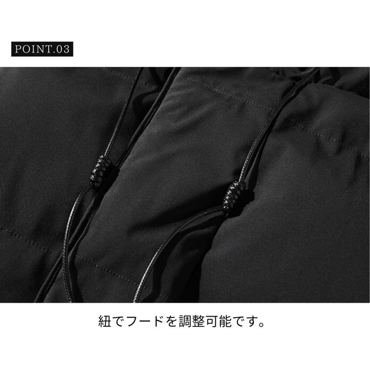 アウタージャケット 男性 | メンズ スタイリッシュ ロングダウンコート | 防寒・フード付き・3カラー