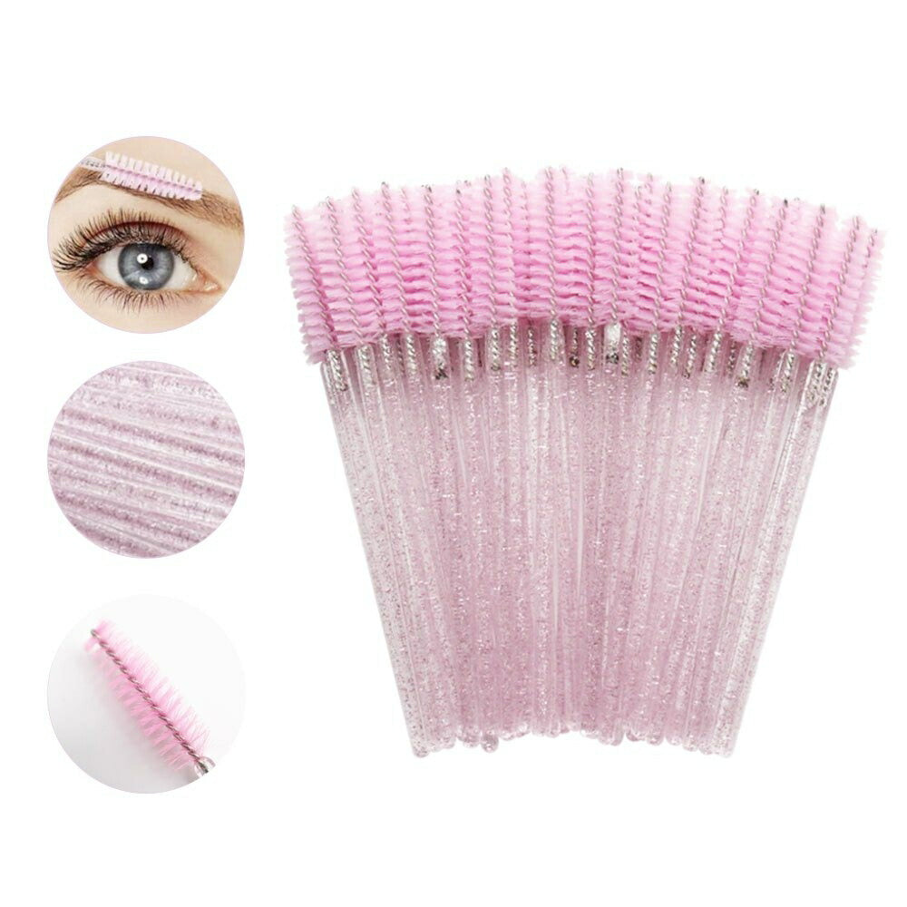 コスメティック | ピンク使い捨てまつ毛ブラシ300本セット
