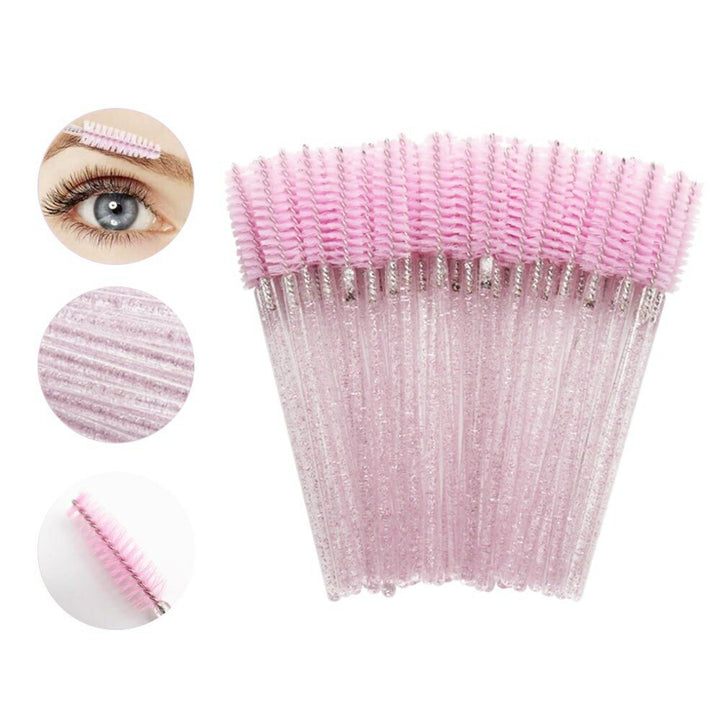 コスメティック | ピンク使い捨てまつ毛ブラシ300本セット