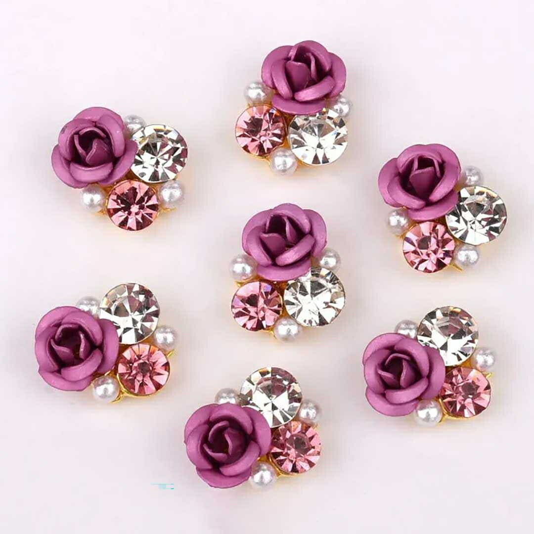 コスメティック | ローズデコ ラインストーンネイルパーツ 10個入り 全4カラー