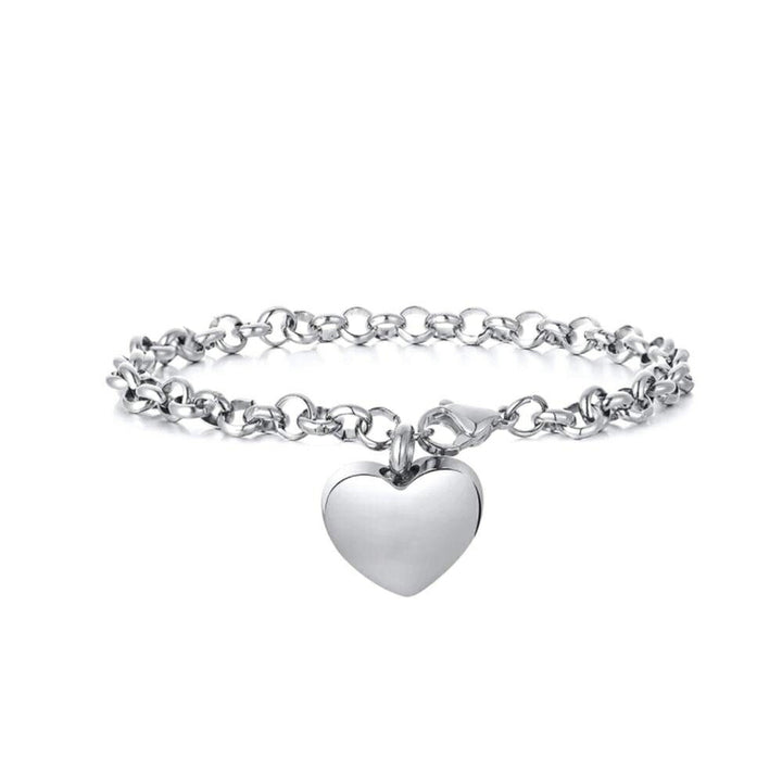 ブレスレット | シルバーハート遺骨カプセルブレスレット【ペット供養・メモリアル】