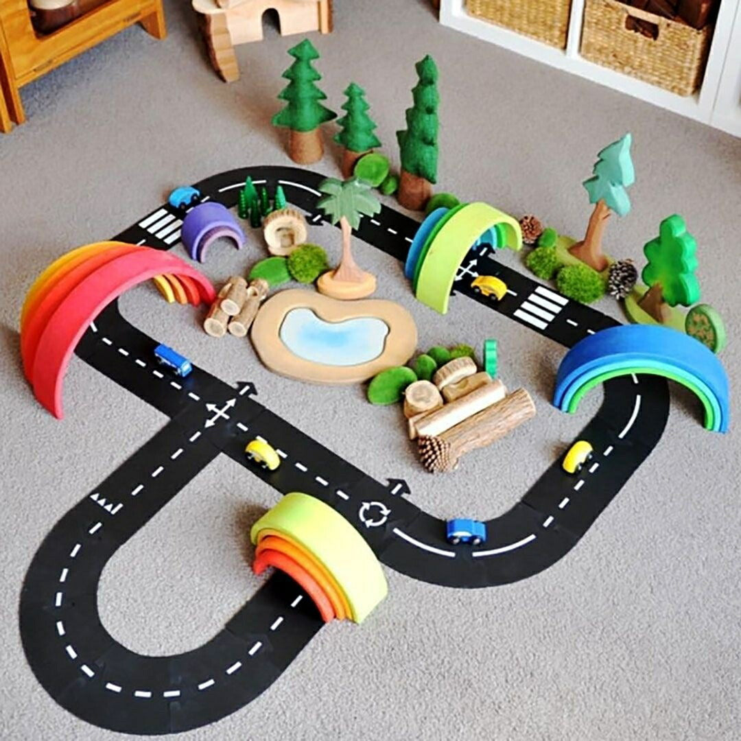 子供 おもちゃ | 高速道路レールパズル - 知育おもちゃ24ピースセット