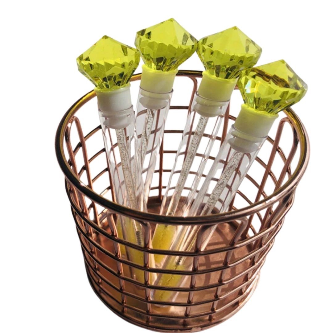 コスメティック | ダイヤモンドアイラッシュブラシ10本セット - 9色ピンククリアケース付き