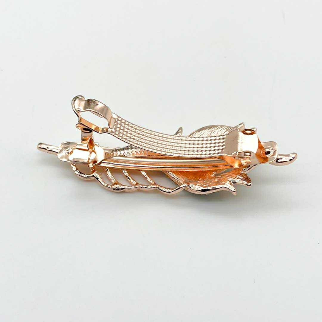 ヘアアクセサリー | 孔雀羽根とブルージルコニアのヘアアクセサリー