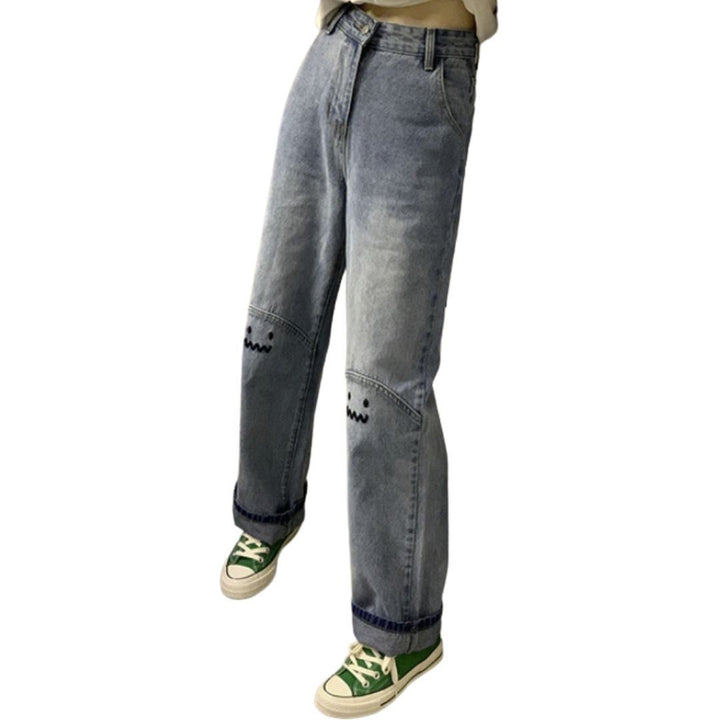 ボトムス 女性 | レディース ワイドタイプ ブーツカット ジーンズ