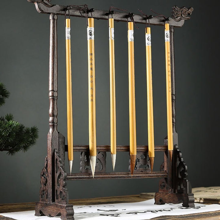 インテリア雑貨 その他 | 木製筆吊り下げホルダー14本用 - 書道・習字向け